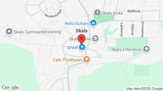 Apartments for rent i Skals - kort over placeringen