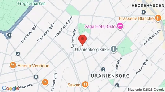Apartments for rent i Oslo Frogner - kort over placeringen