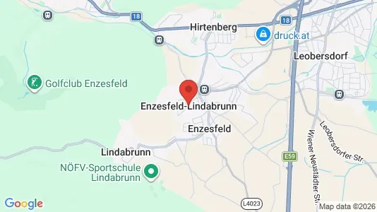 Houses for rent i Enzesfeld-Lindabrunn - kort over placeringen