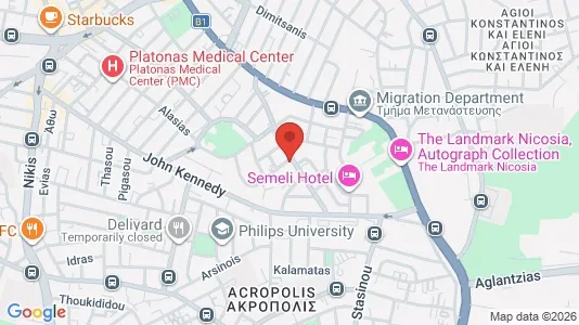 Apartments for rent i Nicosia Lefkosia - kort over placeringen