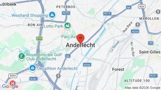 Apartments for rent i Brussels Anderlecht - kort over placeringen