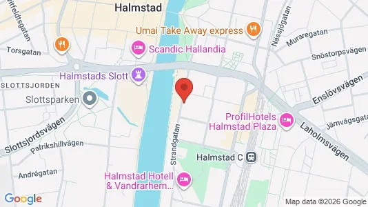 Apartments for rent i Halmstad - kort over placeringen