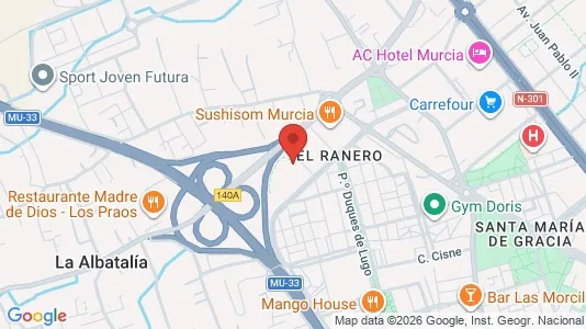 Apartments for rent i Murcia - kort over placeringen
