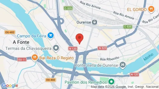 Apartments for rent i Ourense - kort over placeringen