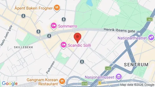 Apartments for rent i Oslo Frogner - kort over placeringen
