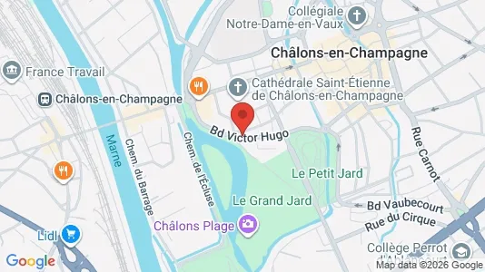 Apartments for rent i Châlons-en-Champagne - kort over placeringen