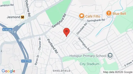 Apartments for rent i Newcastle upon Tyne - Tyne and Wear - kort over placeringen