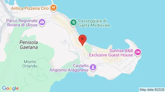 Apartments for rent i Gaeta - kort over placeringen