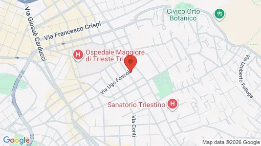 Apartments for rent i Trieste - kort over placeringen