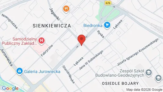 Apartments for rent i Białystok - kort over placeringen