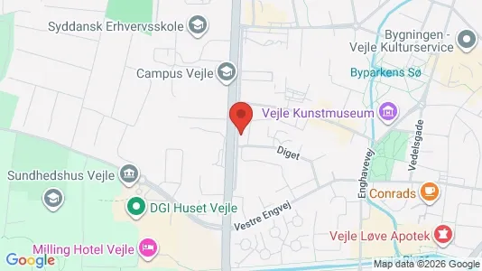 Apartments for rent i Vejle Center - kort over placeringen