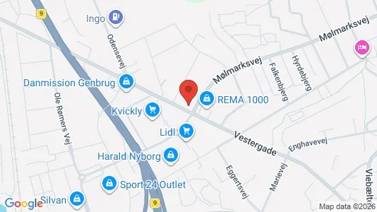 Apartments for rent i Svendborg - kort over placeringen