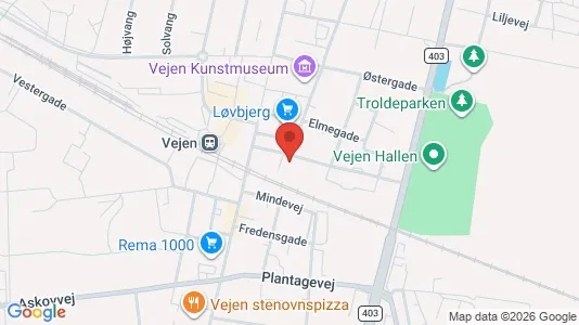 Apartments for rent i Vejen - kort over placeringen
