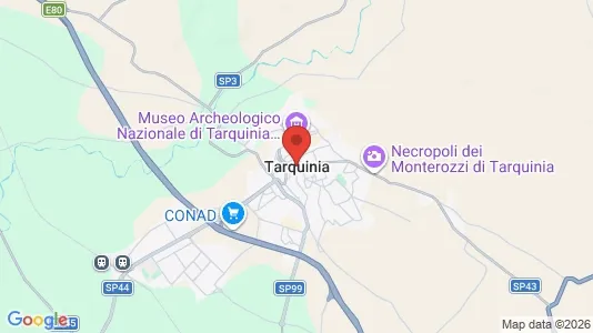Apartments for rent i Tarquinia - kort over placeringen