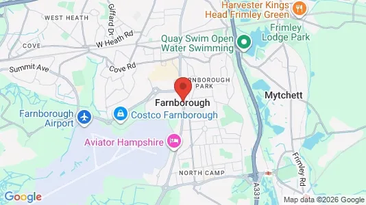 Houses for rent i Farnborough - Hampshire - kort over placeringen