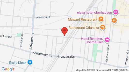 Apartments for rent i Oberhausen - kort over placeringen