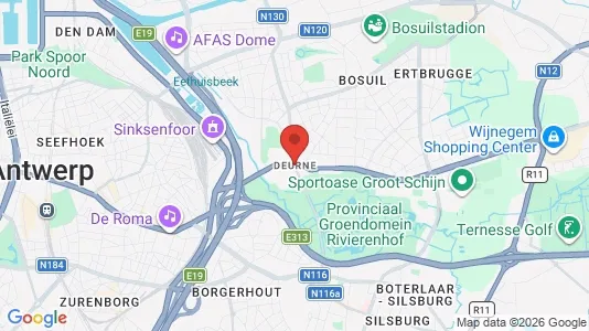 Apartments for rent i Antwerp Deurne - kort over placeringen