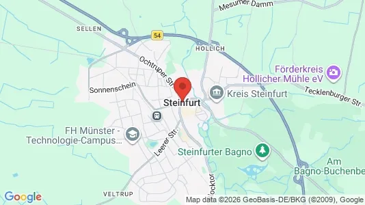 Apartments for rent i Steinfurt - kort over placeringen