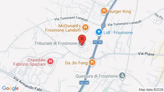 Apartments for rent i Frosinone - kort over placeringen