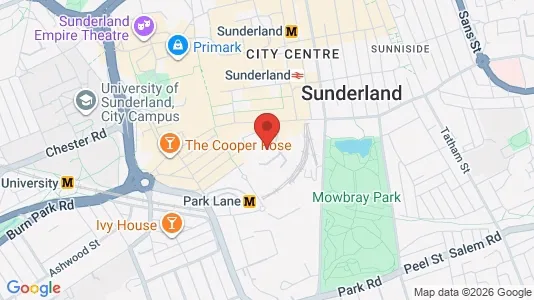 Apartments for rent i Sunderland - Tyne and Wear - kort over placeringen