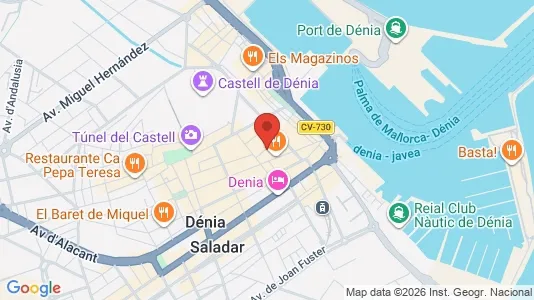 Apartments for rent i Dénia - kort over placeringen