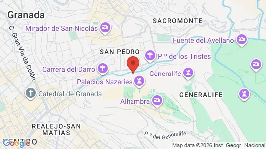 Apartments for rent i Granada - kort over placeringen