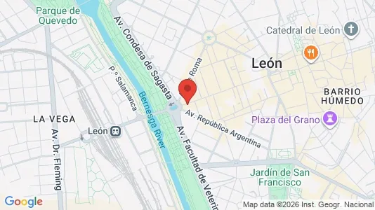 Apartments for rent i León - kort over placeringen