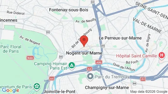 Houses for rent i Nogent-sur-Marne - kort over placeringen