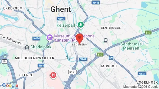 Apartments for rent i Gent Ledeberg - kort over placeringen