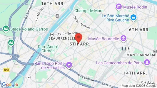 Apartments for rent i Paris 15ème arrondissement - kort over placeringen