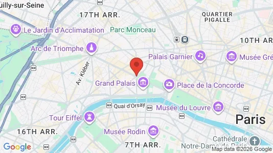 Rooms for rent i Paris 8ème arrondissement - kort over placeringen