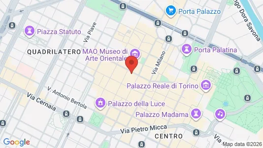 Apartments for rent i Turin - kort over placeringen