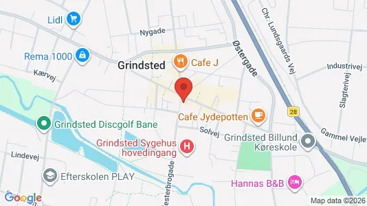 Rooms for rent i Grindsted - kort over placeringen