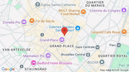 Apartments for rent i Stad Brussel - kort over placeringen