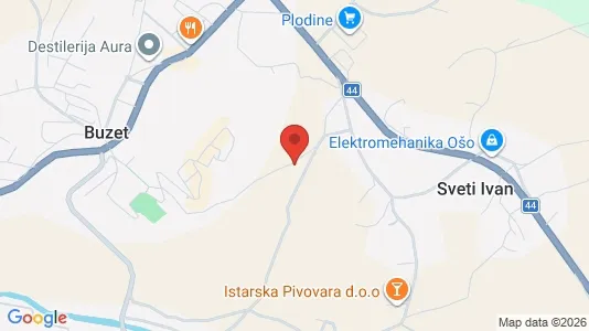 Apartments for rent i Buzet - kort over placeringen