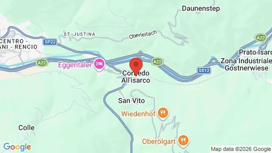 Apartments for rent i Cornedo all'Isarco - kort over placeringen