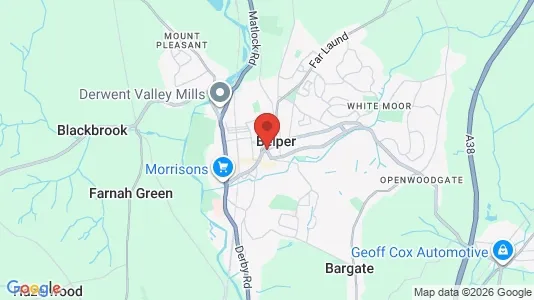 Apartments for rent i Belper - Derbyshire - kort over placeringen