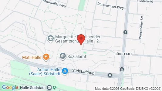 Apartments for rent i Halle (Saale) - kort over placeringen