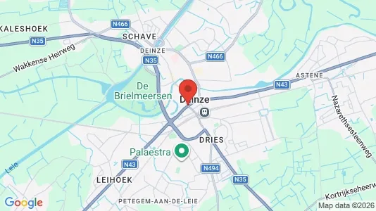 Rooms for rent i Deinze - kort over placeringen