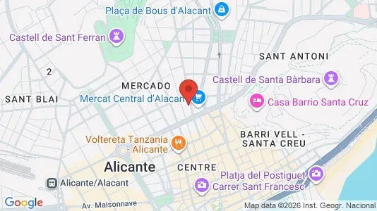 Apartments for rent i Alicante/Alacant - kort over placeringen