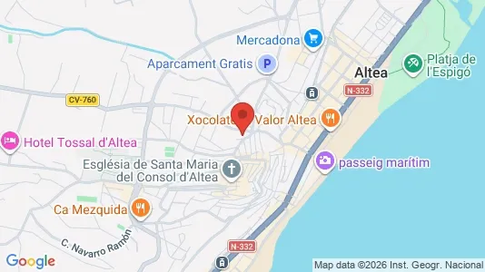 Apartments for rent i Altea - kort over placeringen