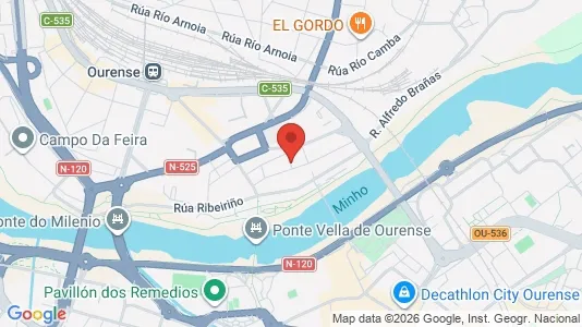 Apartments for rent i Ourense - kort over placeringen