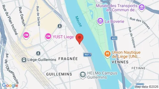 Apartments for rent i Luik - kort over placeringen