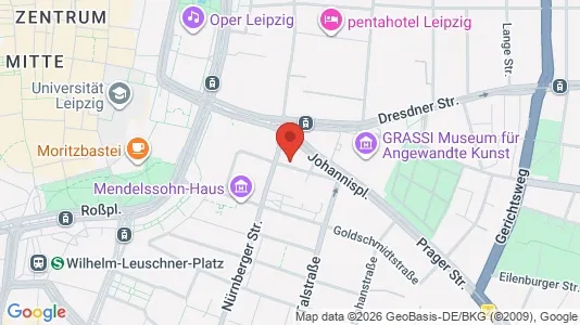 Apartments for rent i Leipzig - kort over placeringen
