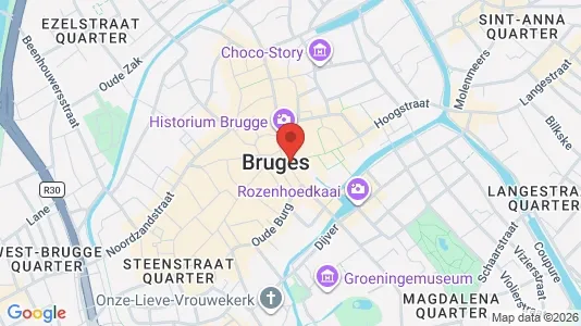 Apartments for rent i Brugge - kort over placeringen