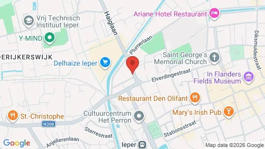 Apartments for rent i Ieper - kort over placeringen