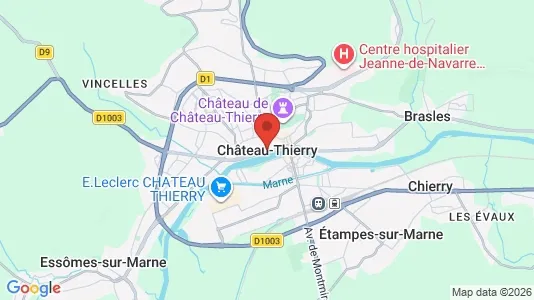 Apartments for rent i Château-Thierry - kort over placeringen