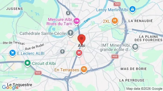 Houses for rent i Albi - kort over placeringen