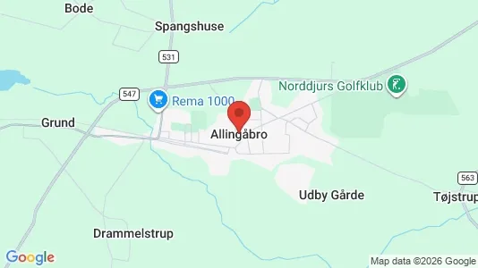 Apartments for rent i Allingåbro - kort over placeringen