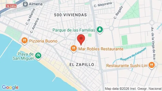 Apartments for rent i Almería - kort over placeringen